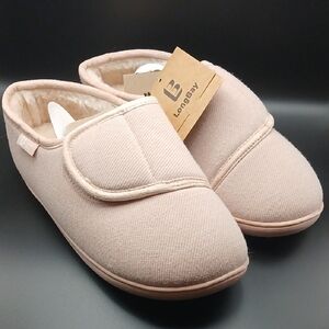 NWT LongBay Women’s Adjustable Diabetic Slippers Comfort Wide Fit House Shoes